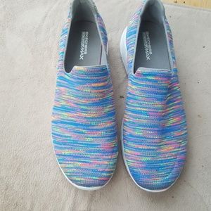 Skechers Goga Max Colorful Slip On Shoes, size11